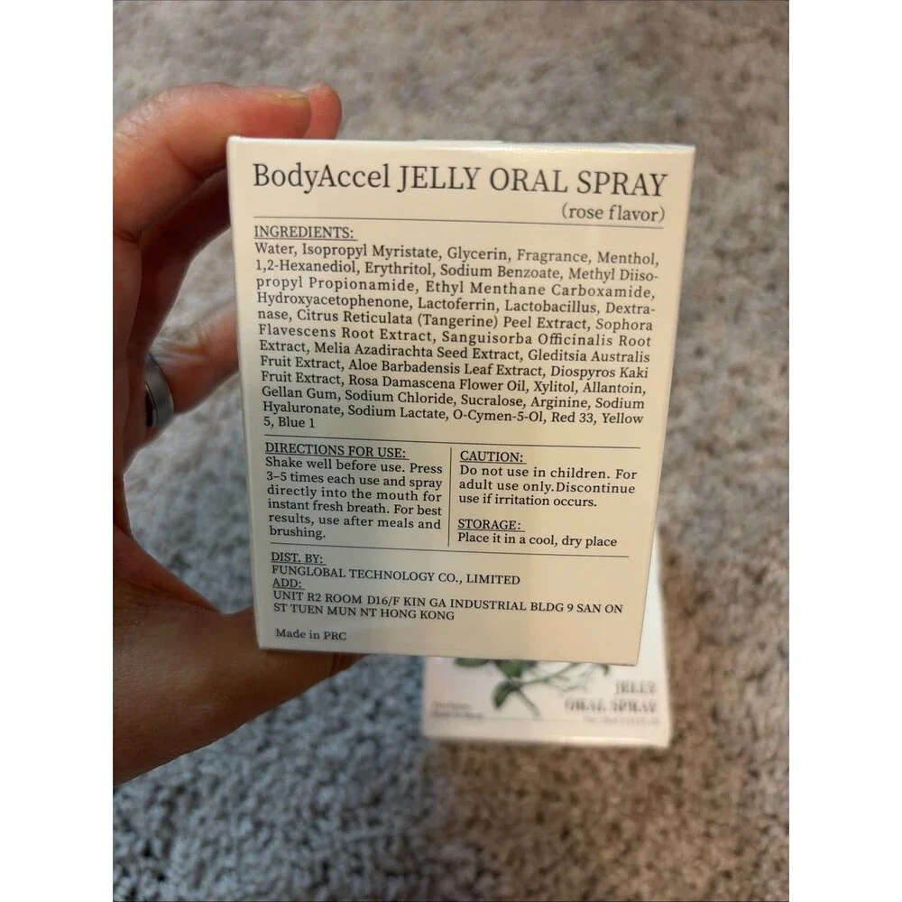 BodyAccel Jelly Mouth Freshener Cool Mint & Rose Flavor- Bundle x2